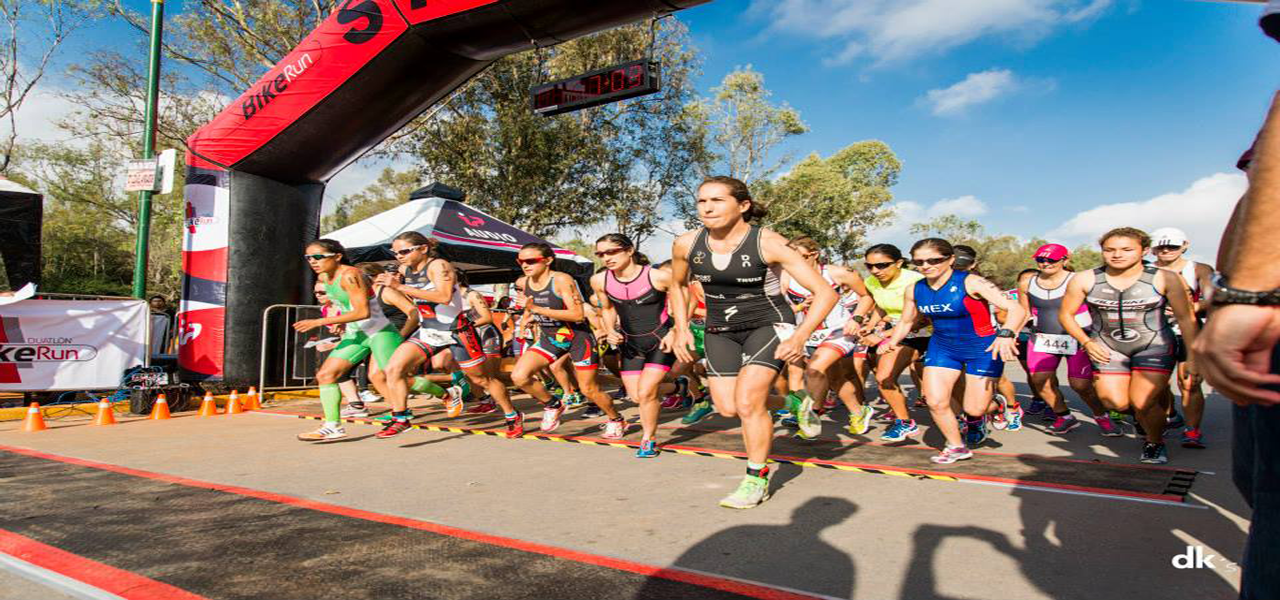 Duathlon race start